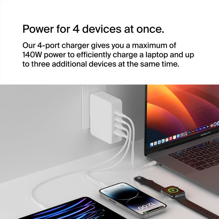 Belkin BoostCharge Pro Universal White AC Fast charging Indoor Belkin BoostCharge Pro Universal White AC Fast charging Indoor